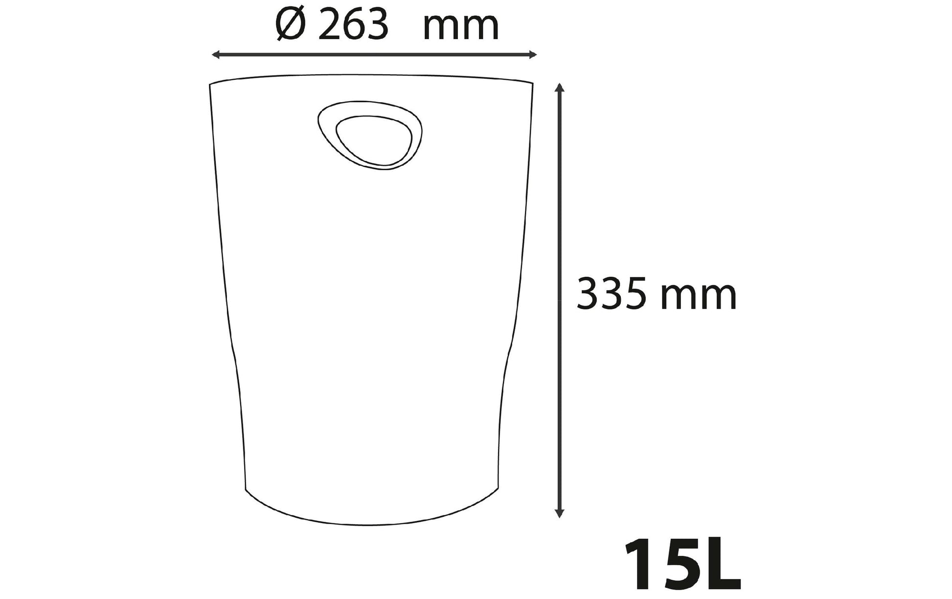 Exacompta Papierkorb ECOBIN Skandi – 15 l – Kunststoff (PP), rund – beige