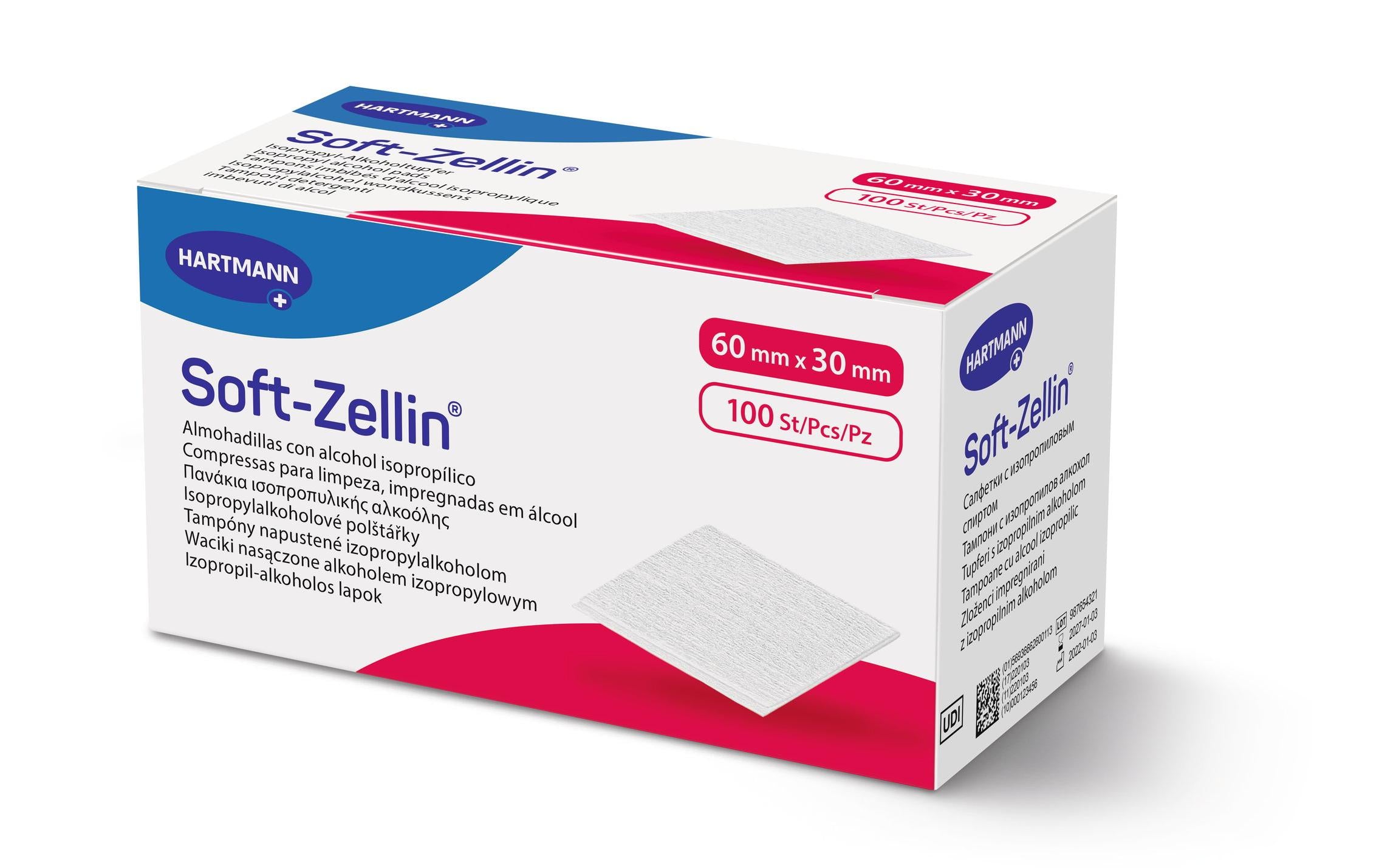 Hartmann Tupfer Soft-Zellin-C – 100 Stück, 60 × 30 mm