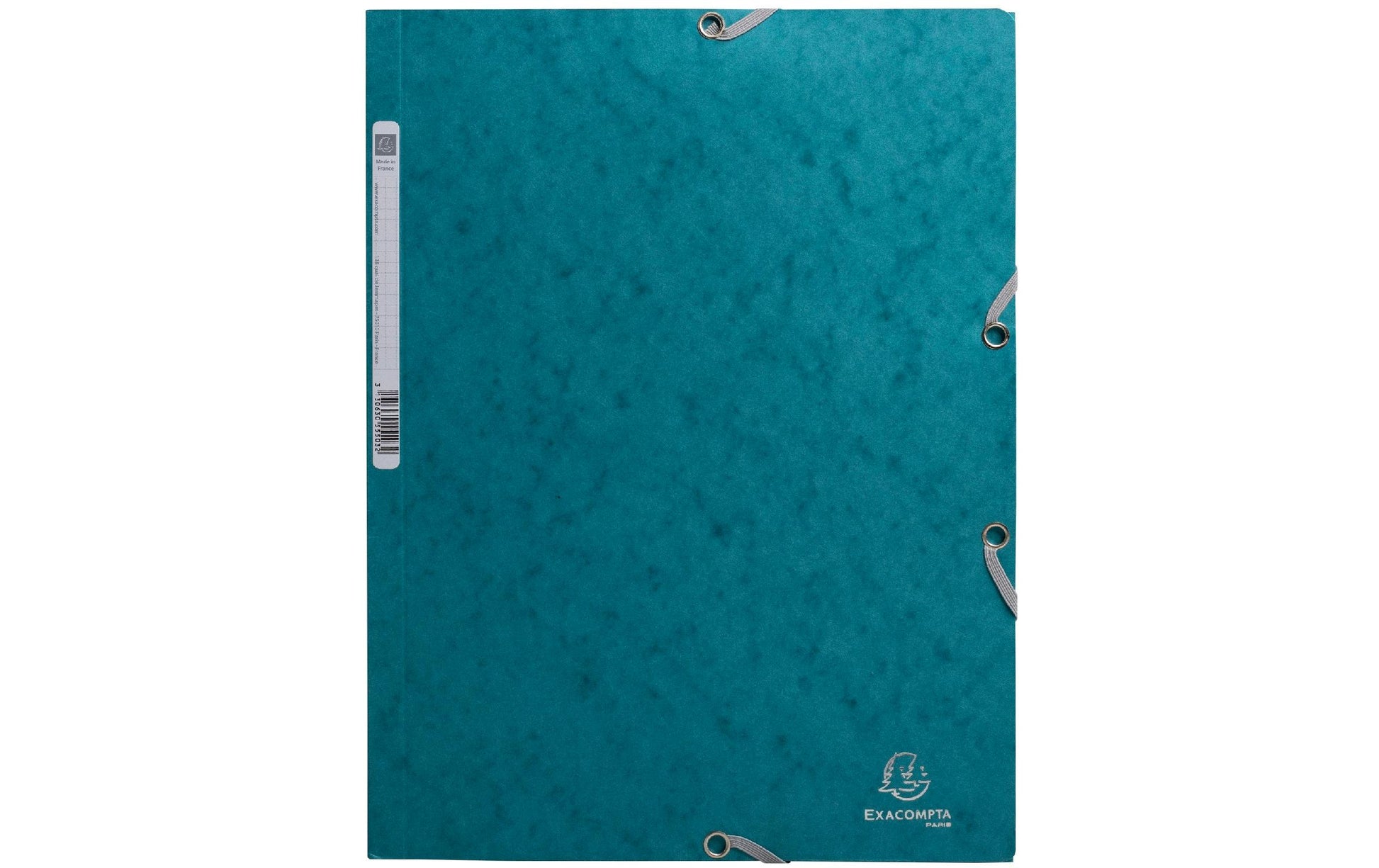 Exacompta Gummibandmappe Skandi A4 – 3 Klappen, Karton, Pazifikblau, bis 250 Blatt