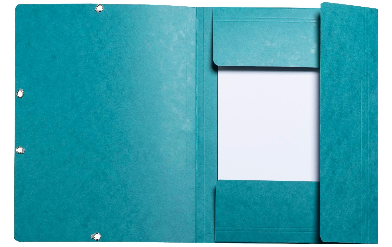 Exacompta Gummibandmappe Skandi A4 – 3 Klappen, Karton, Pazifikblau, bis 250 Blatt