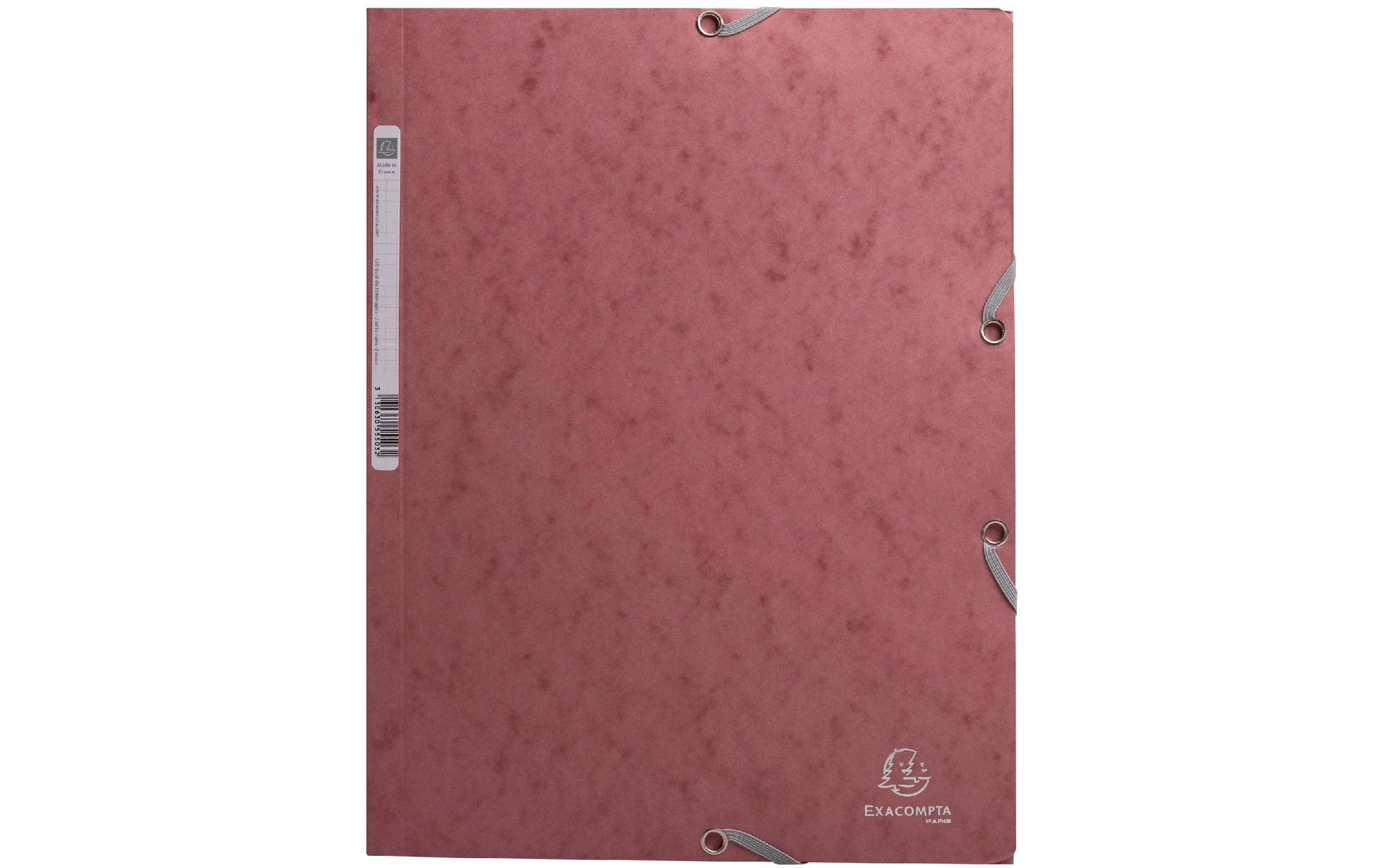 Exacompta Skandi A4 Gummibandmappe – 3 Klappen, Karton, Altrosa, bis 250 Blatt