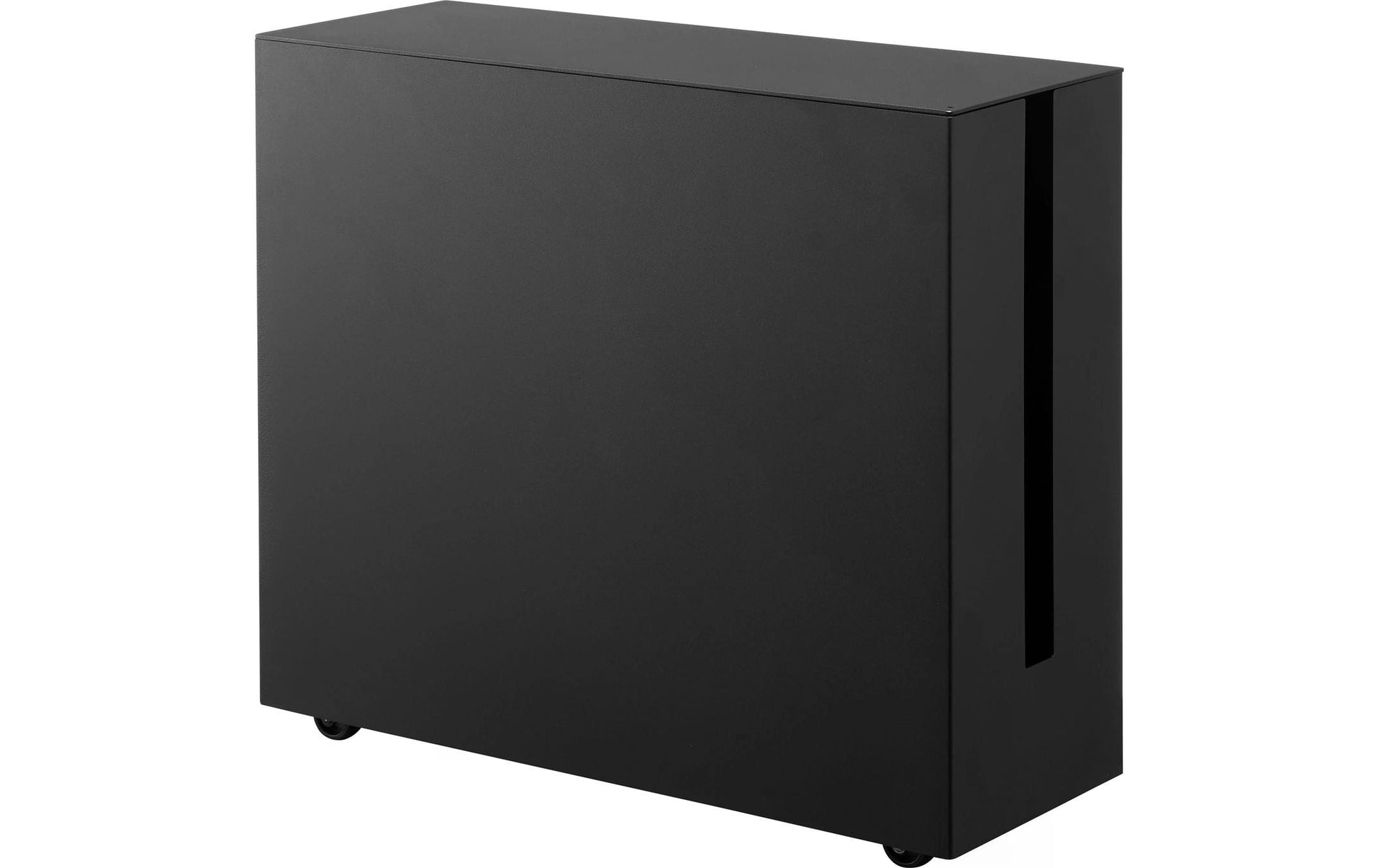 Yamazaki Kabelbox TOWER – 400 mm × 0,15 m, Metall, Schwarz, mit Rollen