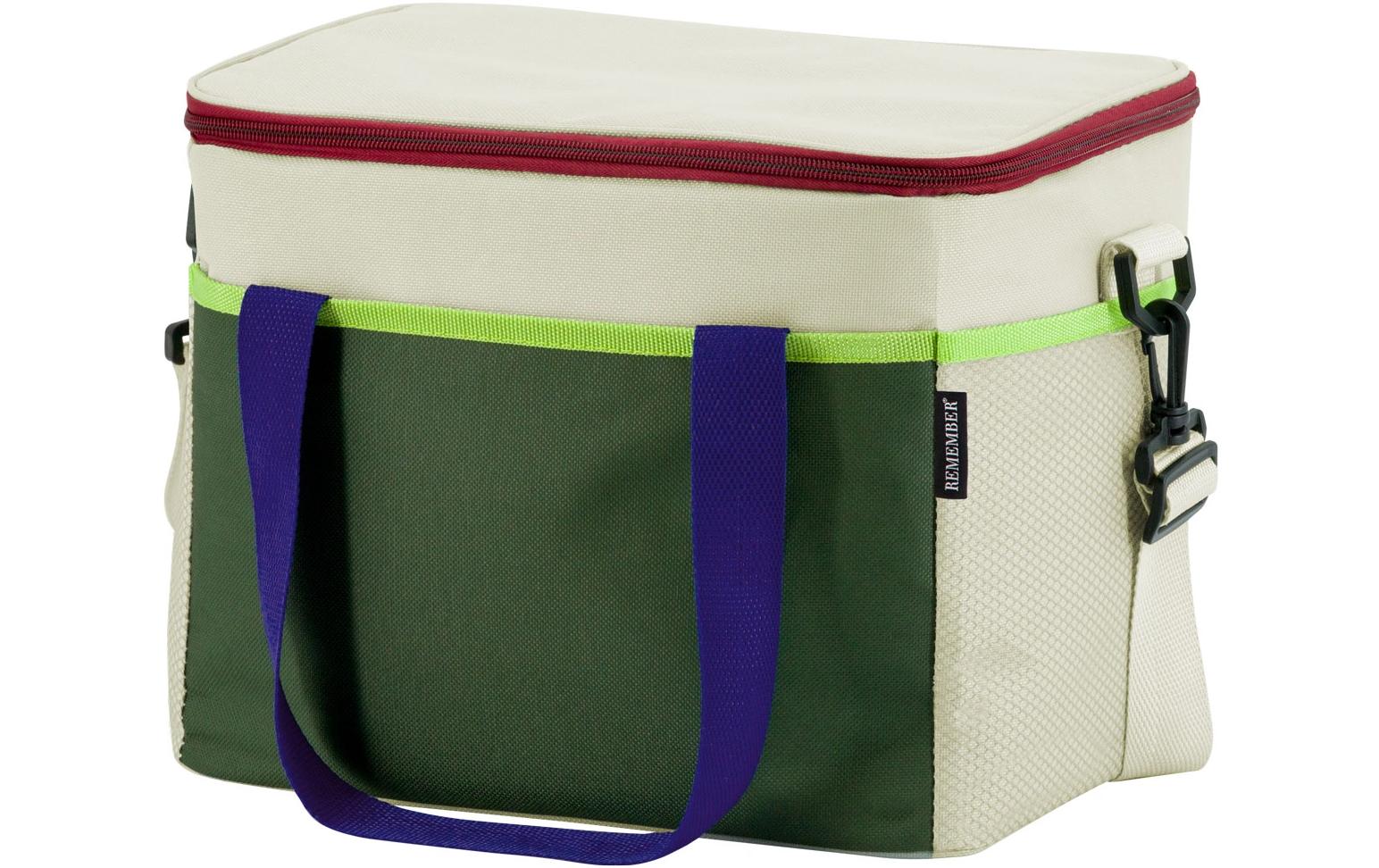 REMEMBER Kühltasche Bruno – mit verstellbarem Schultergurt – 16 l – dunkelgrün – Polyester – 1 Stk.