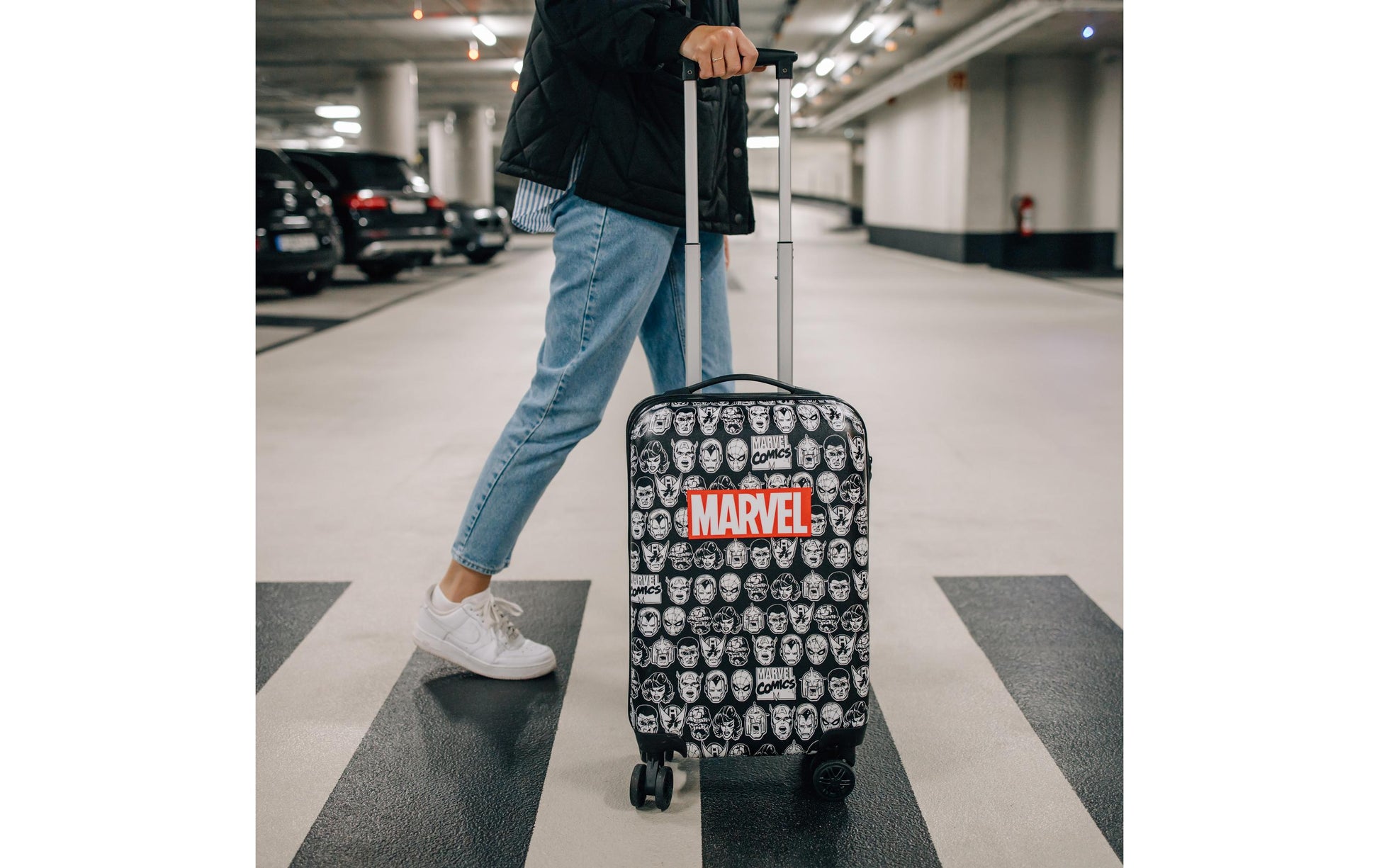 Scooli Trolley – 36 l, Hartschale PC, 4 Rollen, mit TSA, Marvel