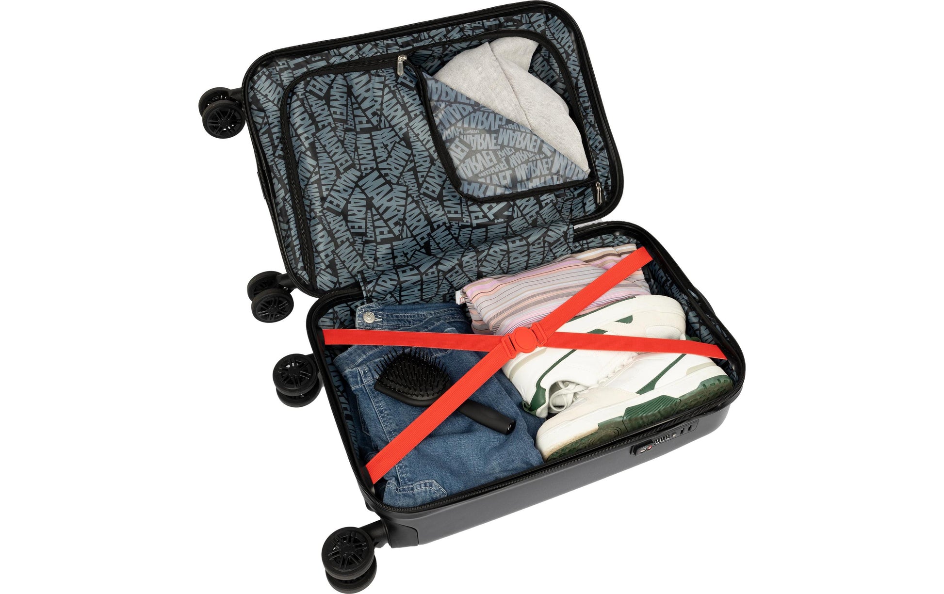 Scooli Trolley – 36 l, Hartschale PC, 4 Rollen, mit TSA, Marvel