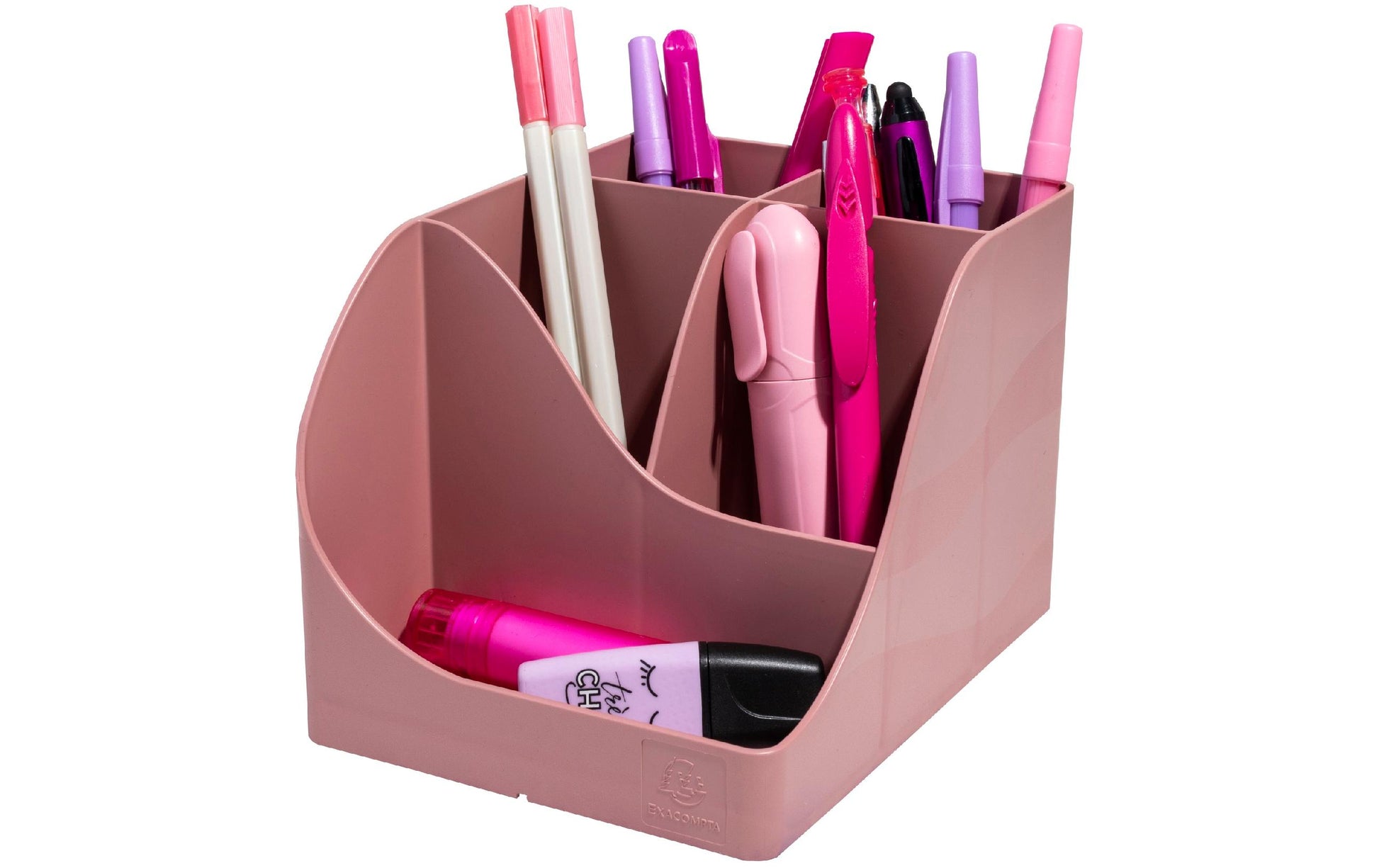 Exacompta Multiköcher – 5 Fächer, rosa, Kunststoff, B 109 × H 119 × T 155 mm