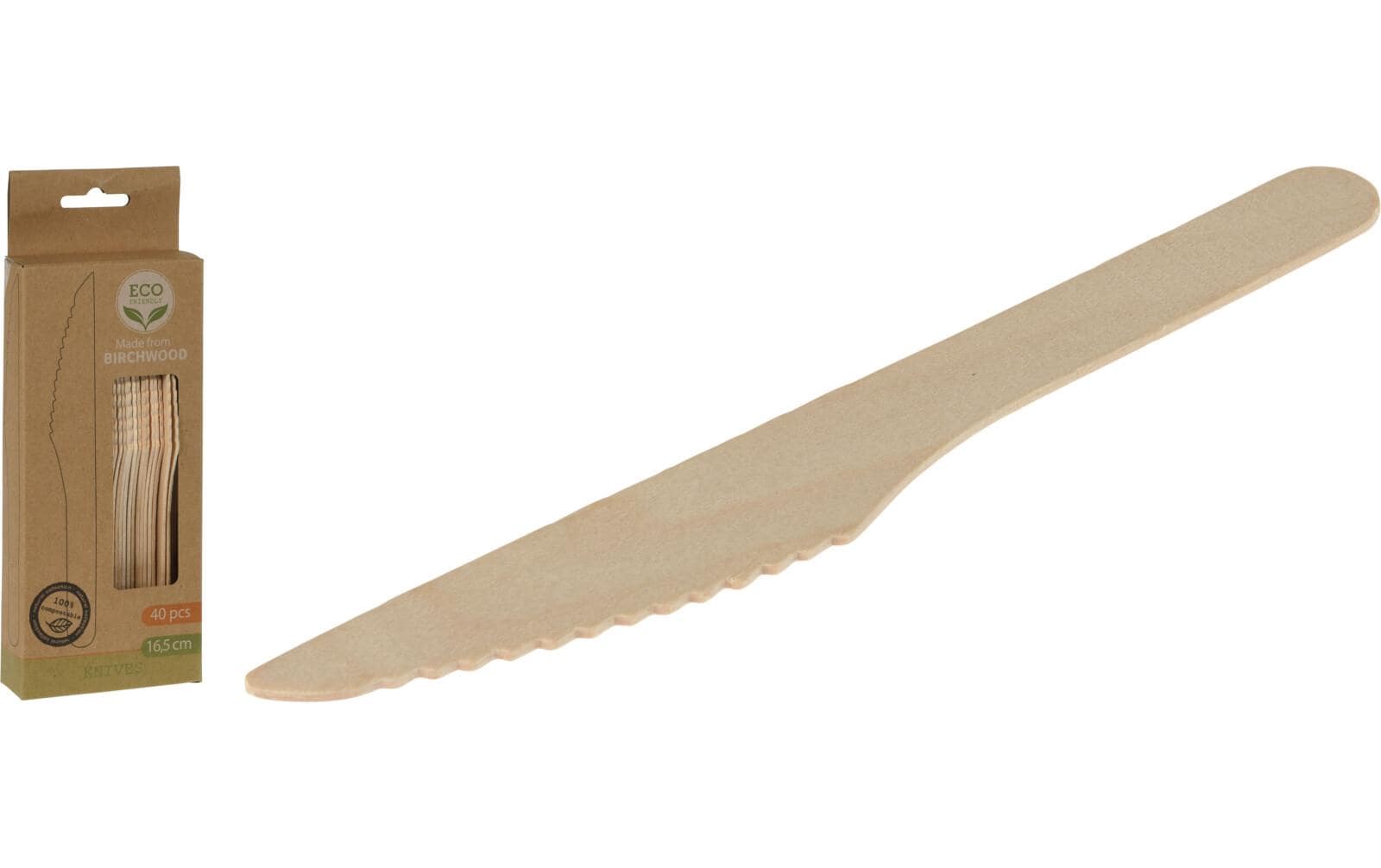 Furber. Furber Holz-Messer, 16,5 cm – 40 Stk.