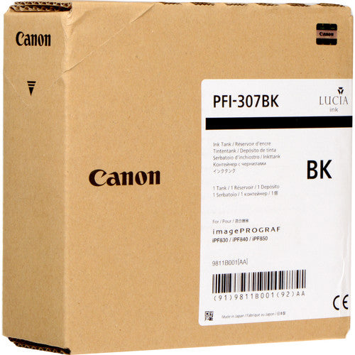 Canon PFI-307 Schwarz Tintenpatrone (Original) – 330 ml – für imagePROGRAF iPF830/840/850 – PFI-307BK
