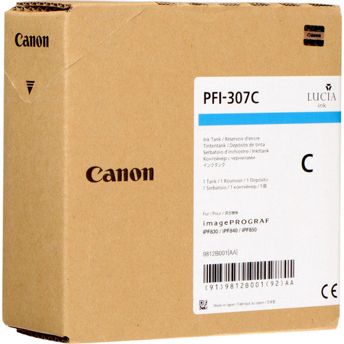 Canon Tintenpatrone PFI-307 C, cyan, 330 ml, original – für imagePROGRAF