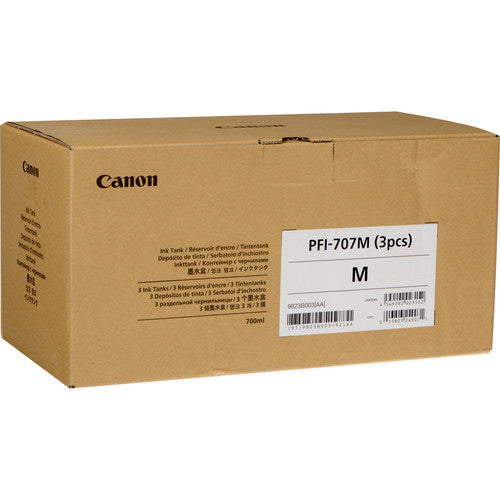 Canon Tintenpatronen-Multipack PFI-707M, magenta, 3×700 ml – für iPF830, iPF840, iPF850