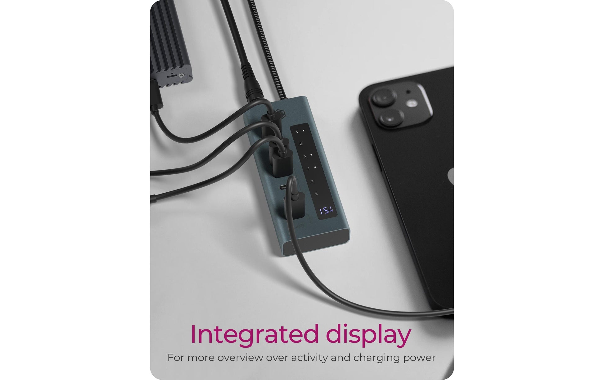 ICY BOX IB-HUB1457-C31 USB-Hub – 7× USB-C (10 Gbit/s), 20 W PD, für Windows/Mac