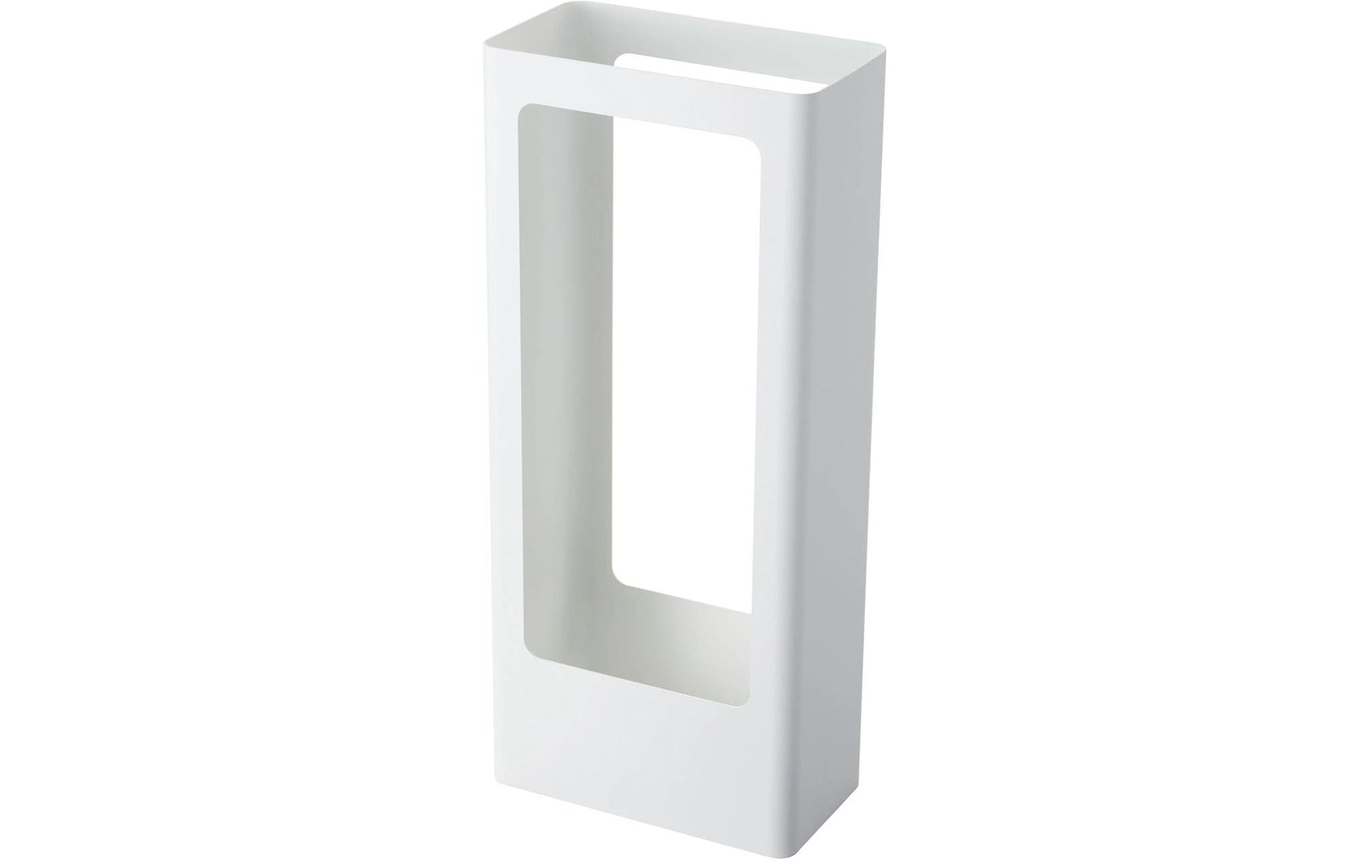 Yamazaki Schirmständer – Stahl/Silikon, Weiss, 12 × 22 × 50 cm