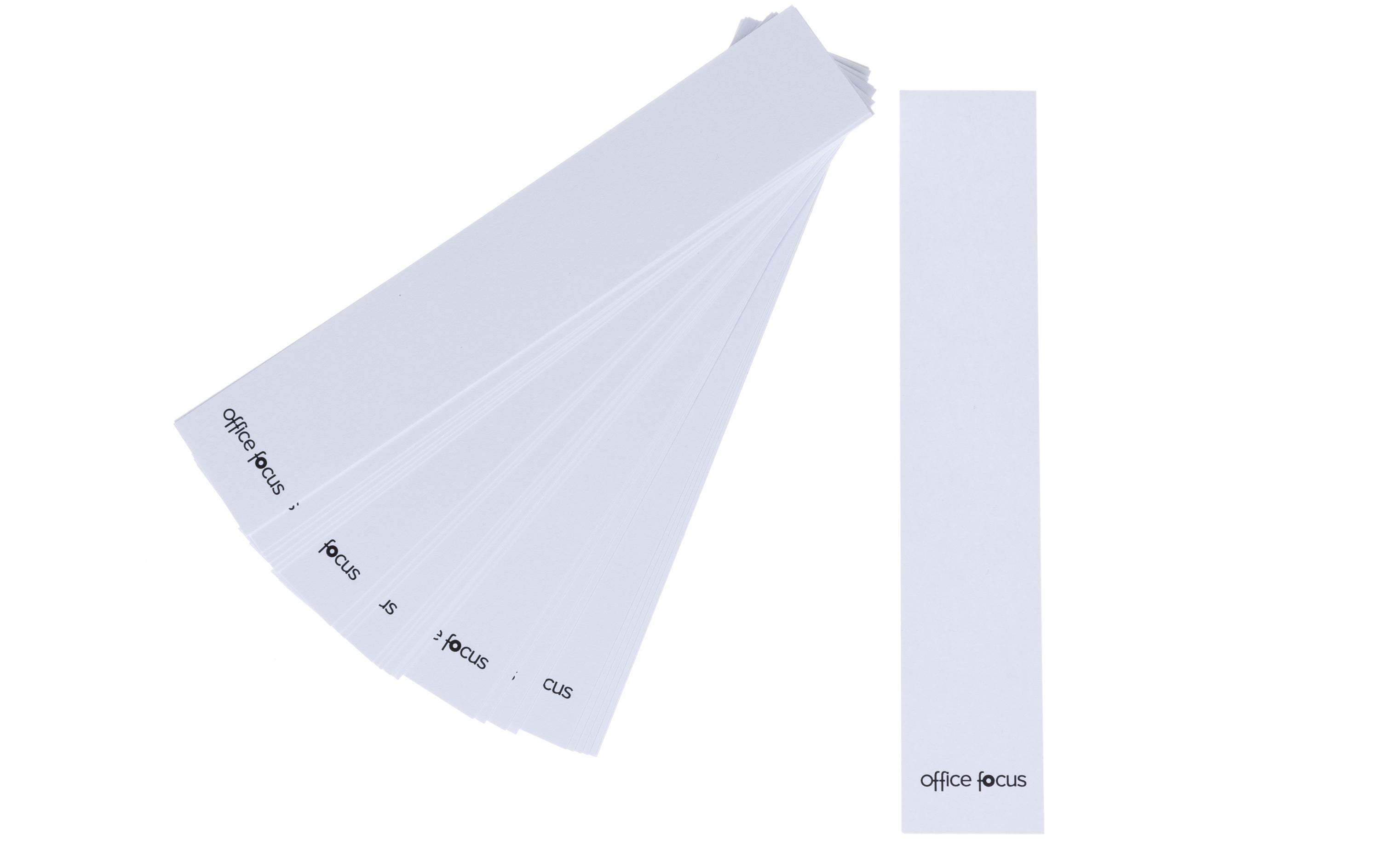 Office Focus Einsteckrückenschilder – 27 × 145 mm, weiss, 25 Stk.