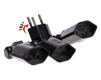 Max Hauri AG Max Hauri Adapterkabel, 1×T13, klappbar 180°, mit Kinderschutz – schwarz