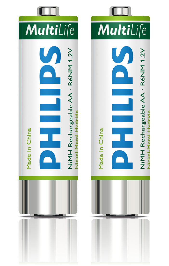 Philips AA Akkus, NiMH, 1600 mAh, 1,2 V – 2 Stk.