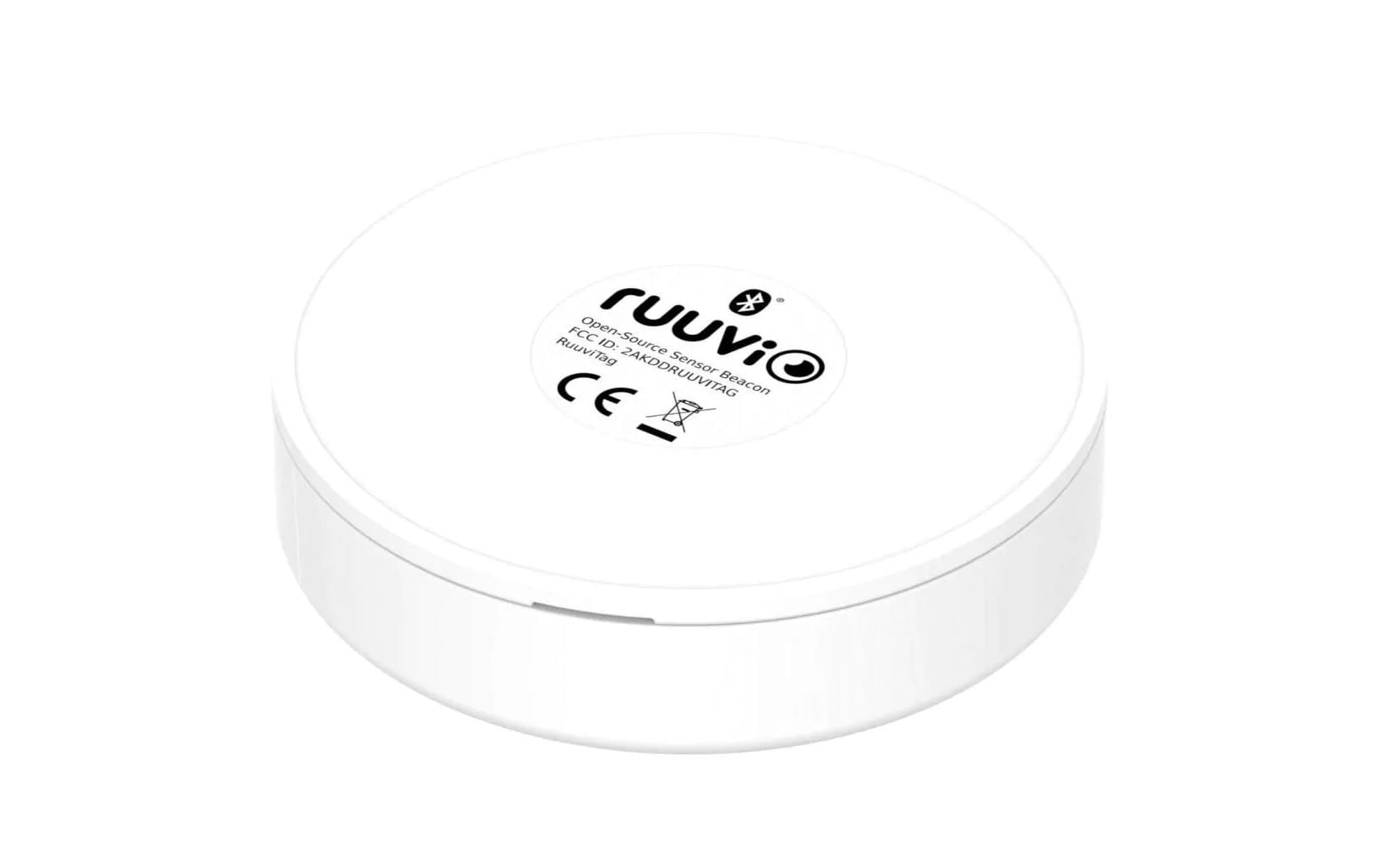 RuuviTag – Multisensor, Bluetooth, Temperatur, Feuchtigkeit, Luftdruck & Bewegung, IP67 – Weiss