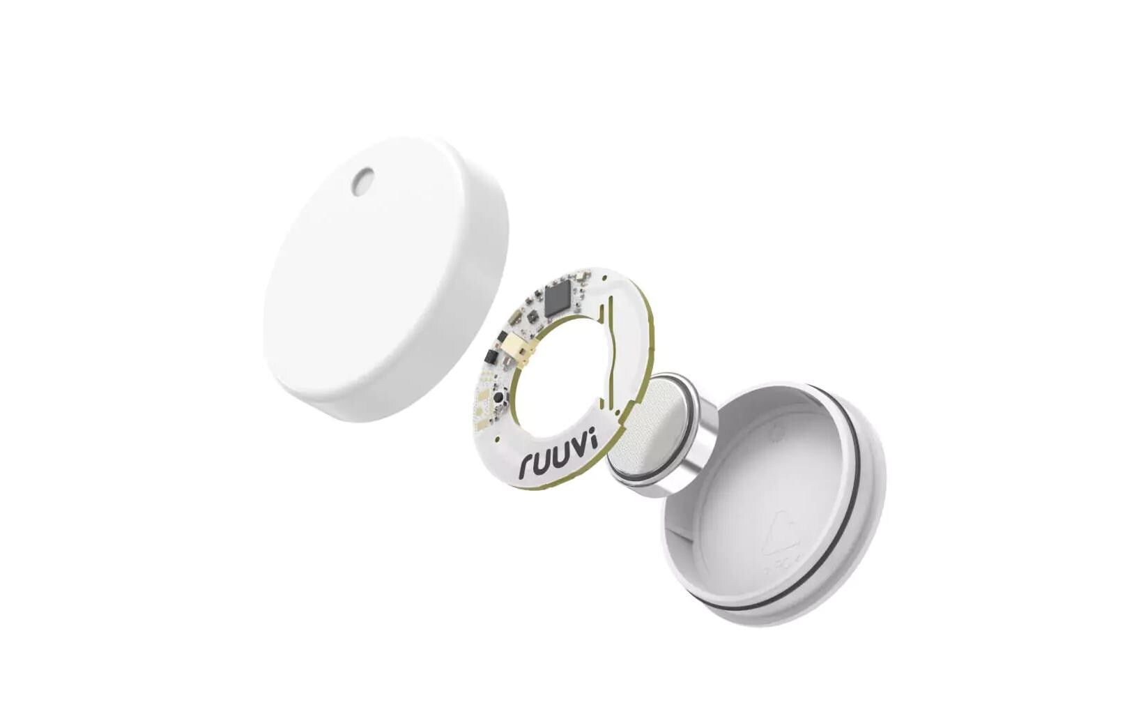 RuuviTag – Multisensor, Bluetooth, Temperatur, Feuchtigkeit, Luftdruck & Bewegung, IP67 – Weiss