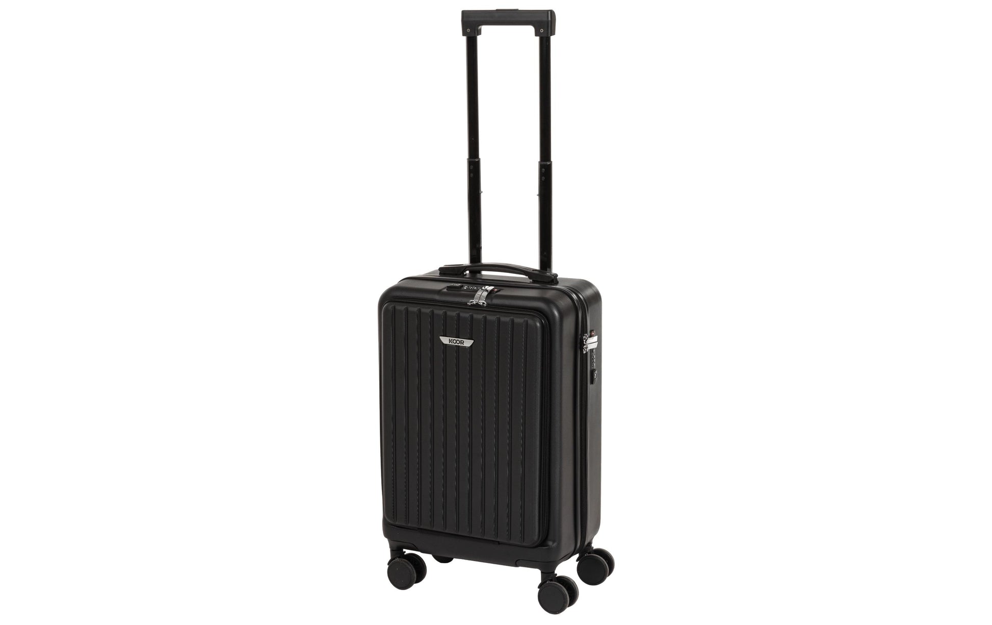 KOOR Handgepäck-Trolley – 39,5 l, ABS, 4 Rollen, mit TSA, schwarz, 35 × 58 × 24 cm