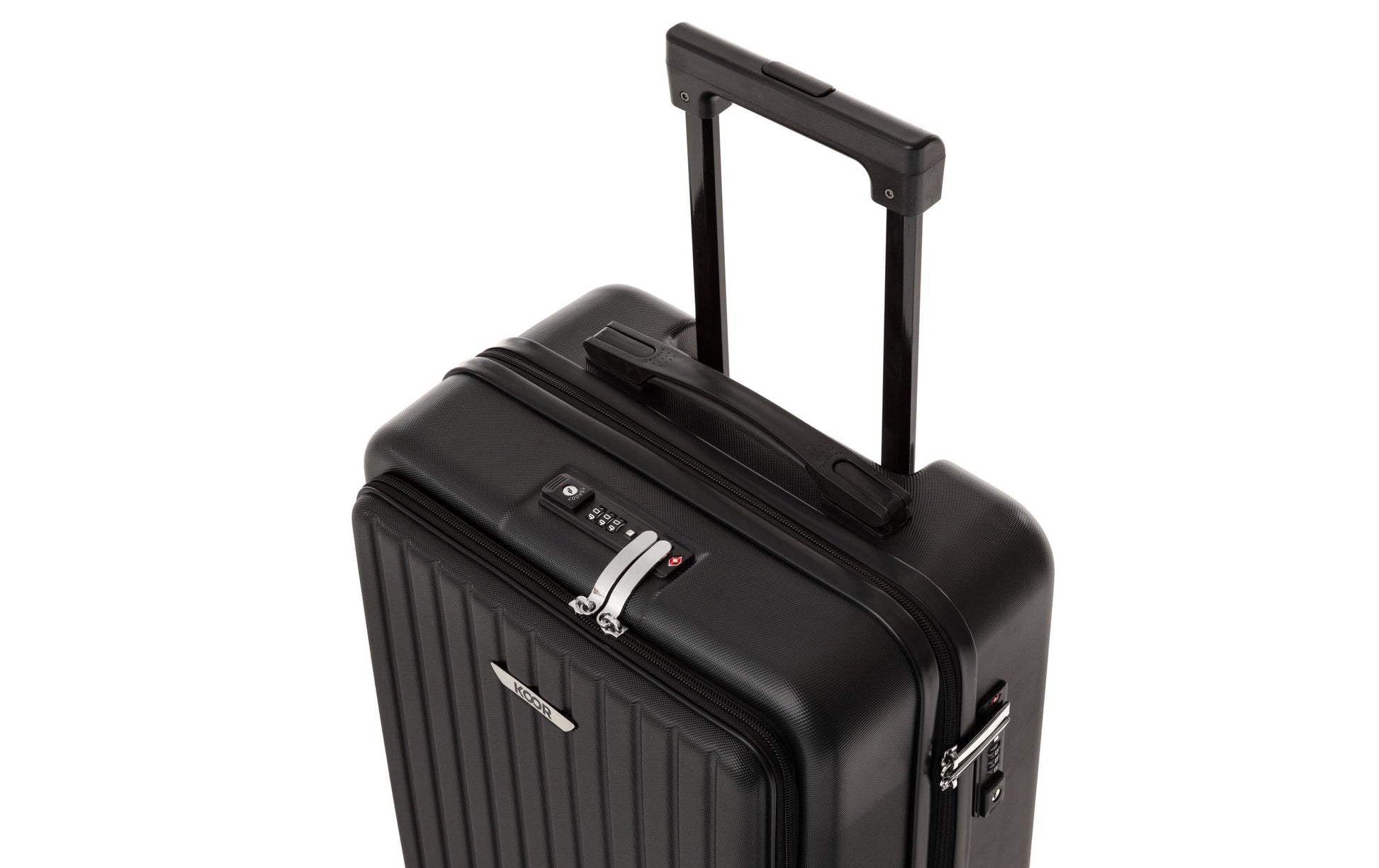 KOOR Handgepäck-Trolley – 39,5 l, ABS, 4 Rollen, mit TSA, schwarz, 35 × 58 × 24 cm