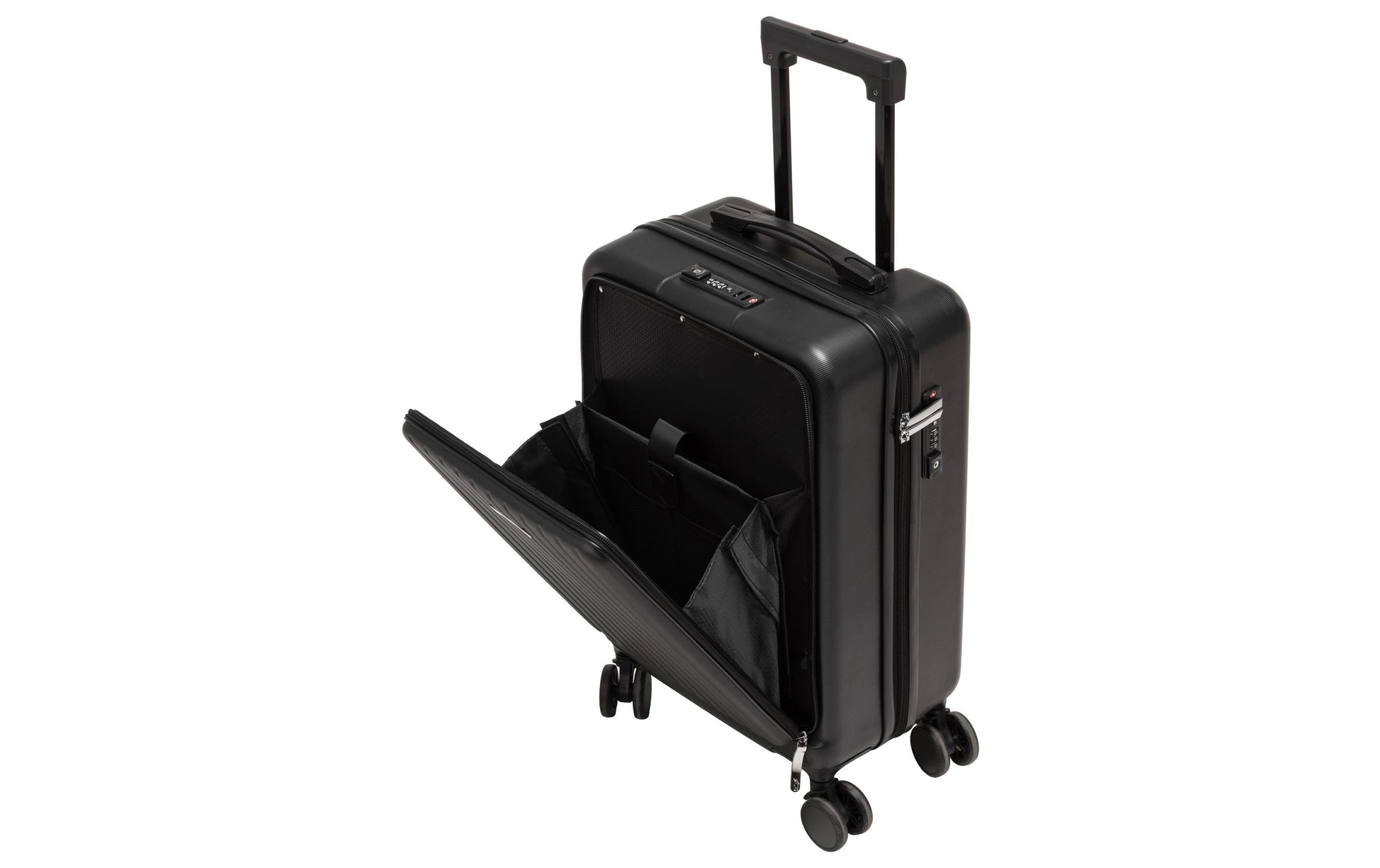 KOOR Handgepäck-Trolley – 39,5 l, ABS, 4 Rollen, mit TSA, schwarz, 35 × 58 × 24 cm