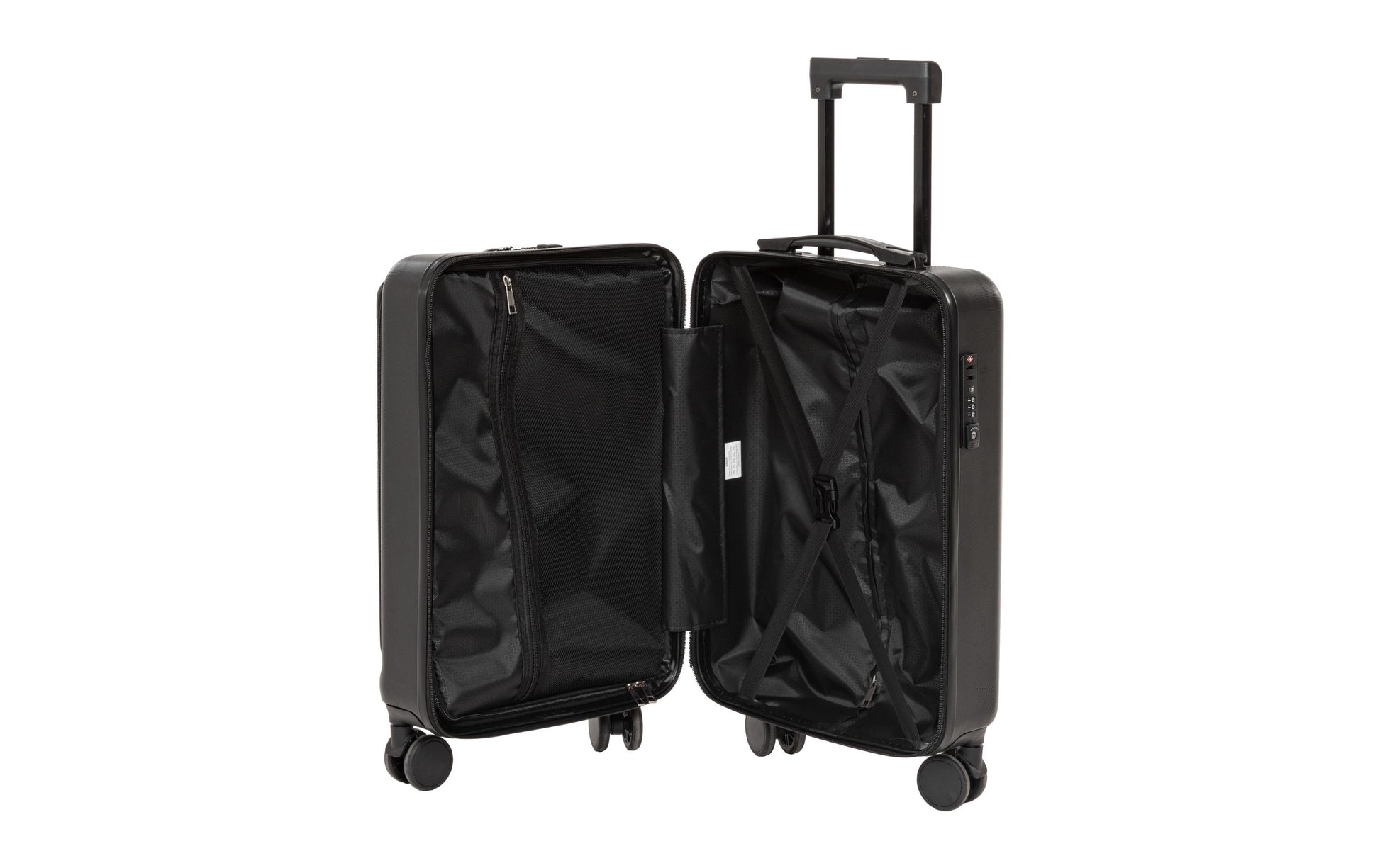 KOOR Handgepäck-Trolley – 39,5 l, ABS, 4 Rollen, mit TSA, schwarz, 35 × 58 × 24 cm
