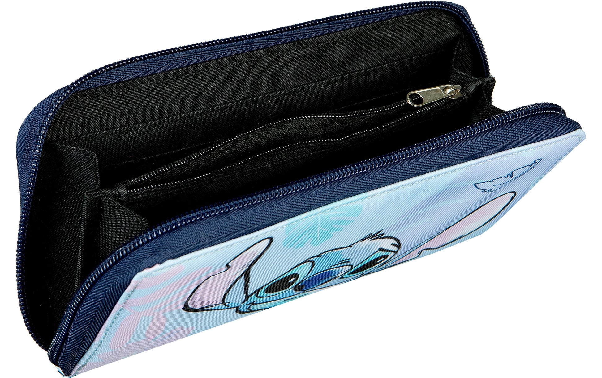 Undercover Portemonnaie – Lilo & Stitch, Cartoon-Muster, Reissverschluss, mit Münzfach – Blau, Polyester