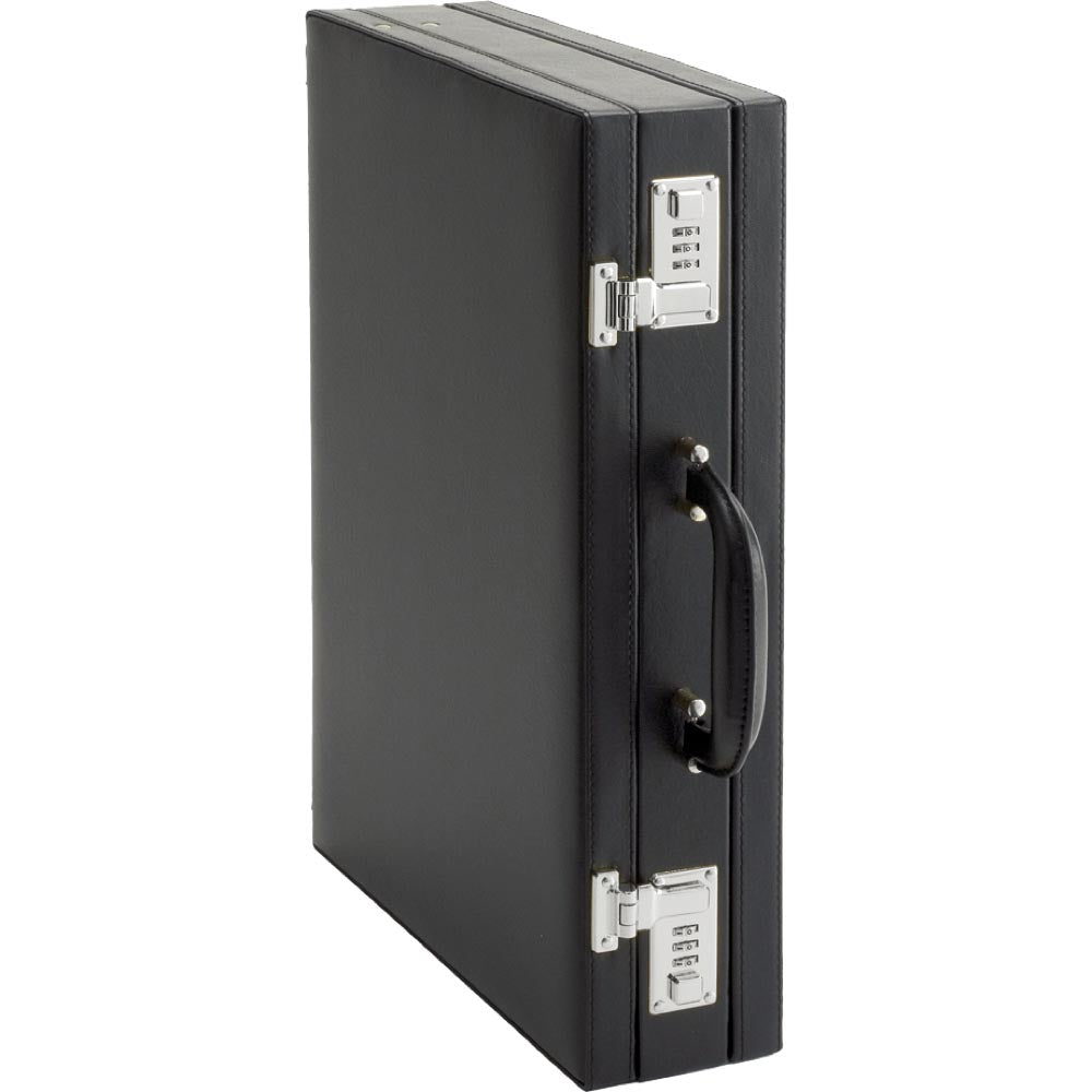 Alassio PONTE – Pilotenkoffer, Leder, Kombinationsschloss, Schwarz, 44,5 × 33 × 10 cm