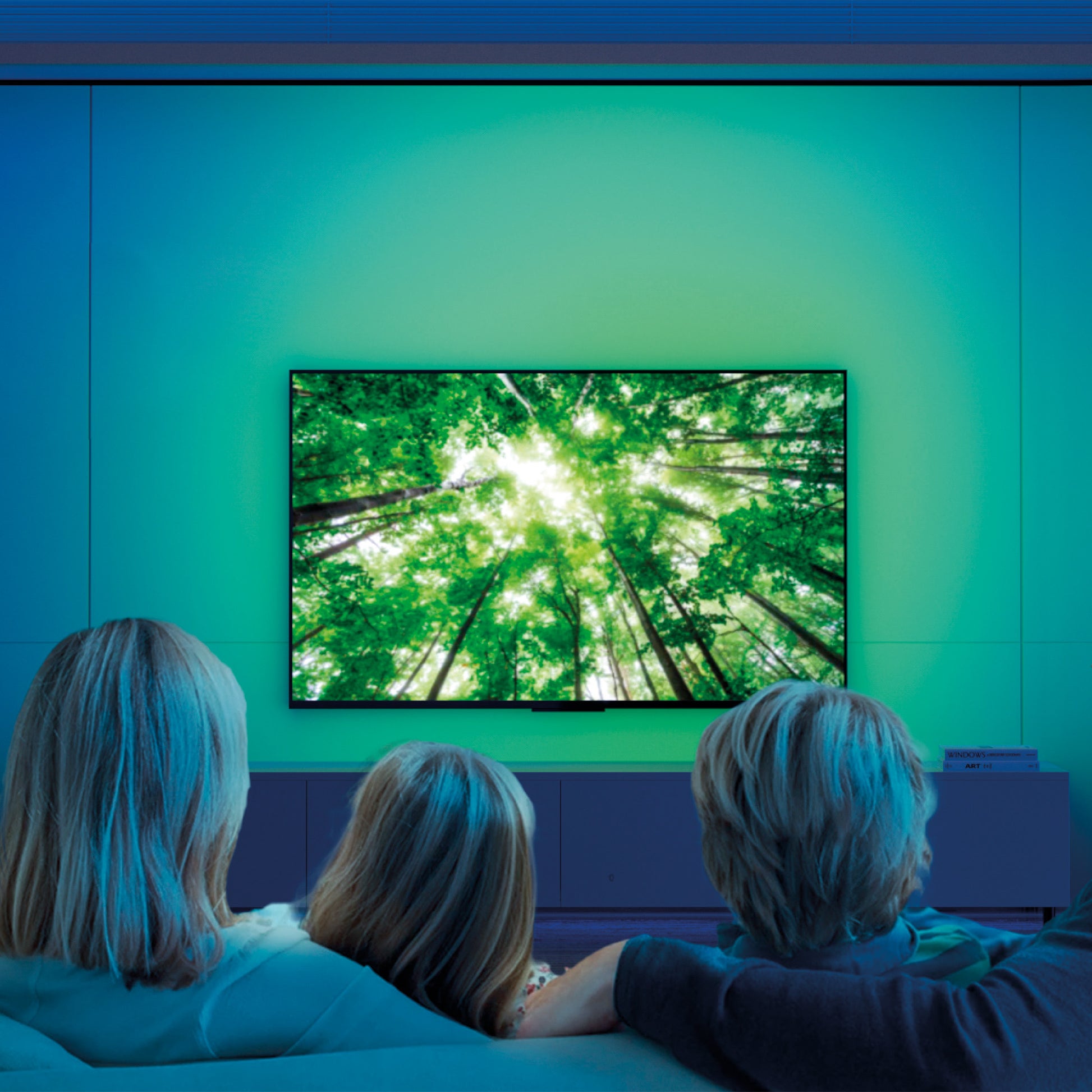 Ksix SmartLED TV-Backlight-Set – RGBIC, Wi‑Fi, Fernbedienung – für 70" TVs