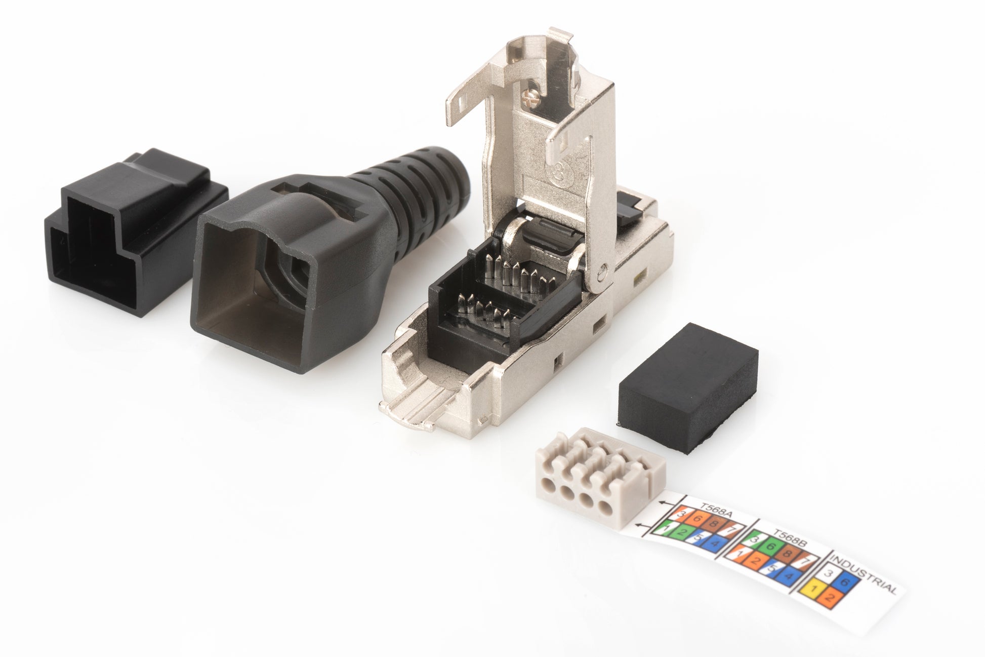 Digitus RJ-45 Feldstecker – Cat6, geschirmt (STP), Edelstahl