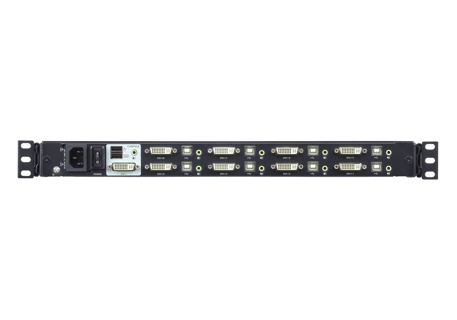 ATEN 17,3" Rack-LCD-Konsole – 64-Port DVI KVM, 1920 × 1200/60 Hz, USB 2.0, Audio – 1U