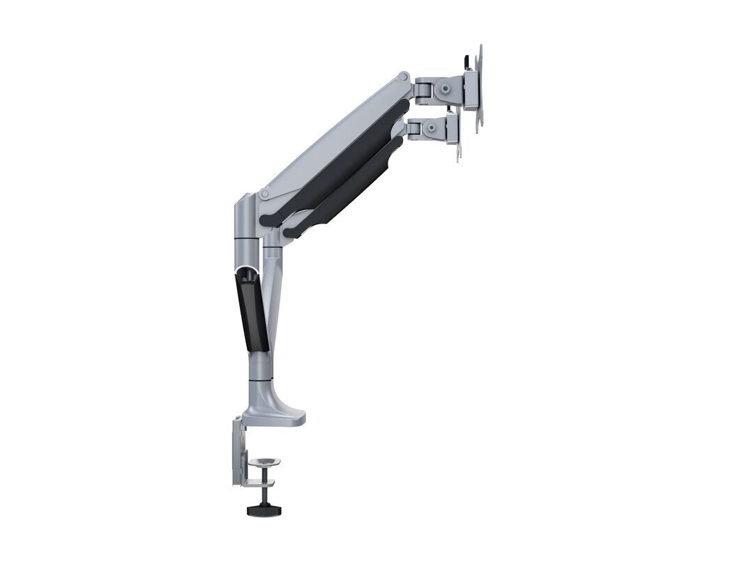 Multibrackets MB Duo 3279 – Tischhalterung, Dual, bis 27", VESA 100 × 100 mm, 9 kg, schwenkbar, Silber