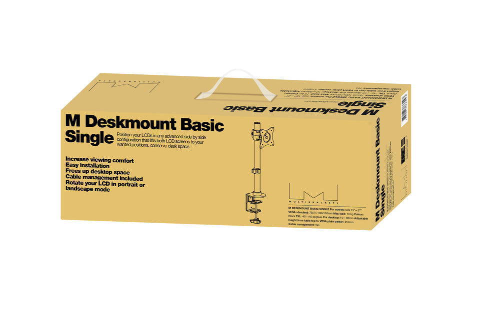 Multibrackets basic 3293 – Monitorhalterung, bis 27", VESA 100 × 100 mm, 10 kg, neigbar, schwarz