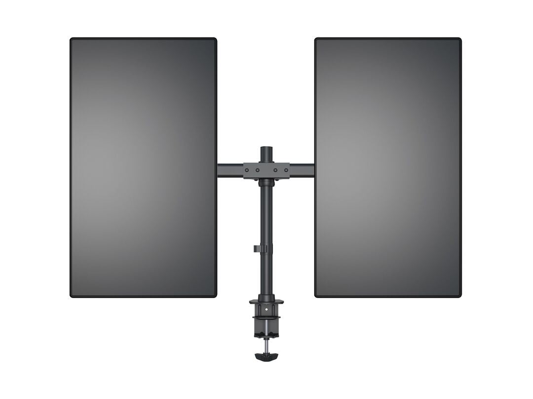 Multibrackets basic 3309 – Monitorhalterung, Dual, bis 27", VESA 100 × 100 mm, 8 kg, drehbar, schwarz