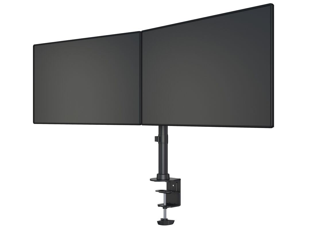 Multibrackets basic 3309 – Monitorhalterung, Dual, bis 27", VESA 100 × 100 mm, 8 kg, drehbar, schwarz