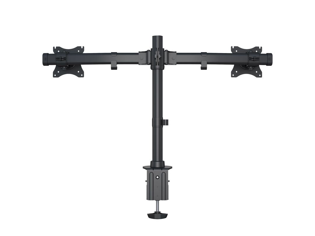 Multibrackets basic 3309 – Monitorhalterung, Dual, bis 27", VESA 100 × 100 mm, 8 kg, drehbar, schwarz