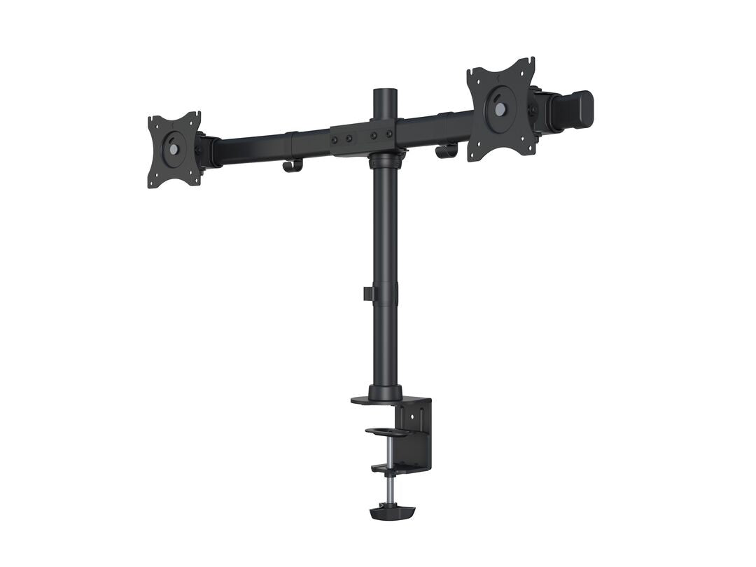 Multibrackets basic 3309 – Monitorhalterung, Dual, bis 27", VESA 100 × 100 mm, 8 kg, drehbar, schwarz