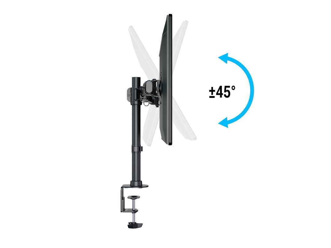 Multibrackets basic 3309 – Monitorhalterung, Dual, bis 27", VESA 100 × 100 mm, 8 kg, drehbar, schwarz