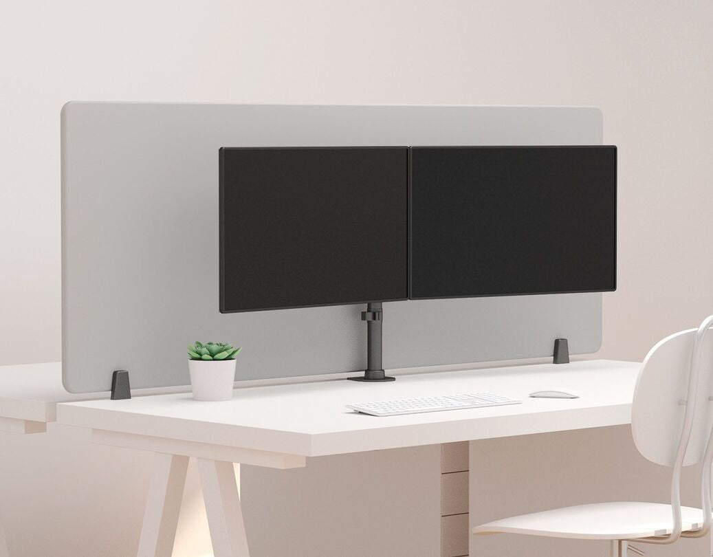 Multibrackets basic 3309 – Monitorhalterung, Dual, bis 27", VESA 100 × 100 mm, 8 kg, drehbar, schwarz