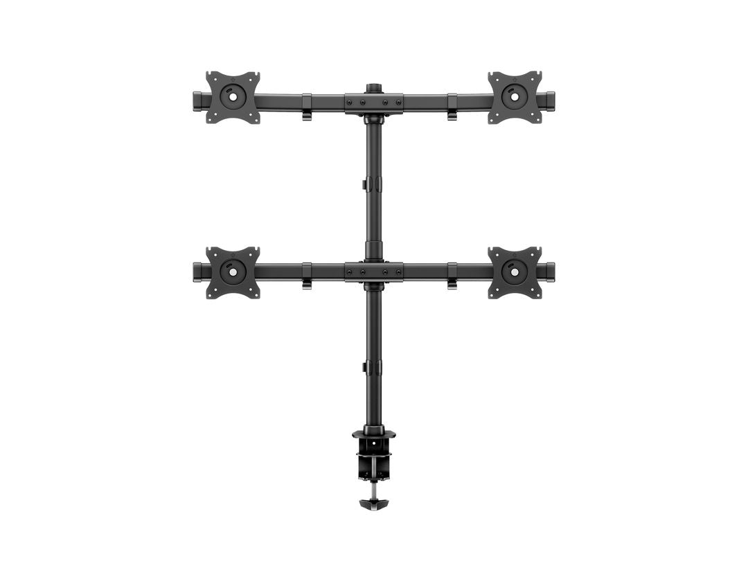 Multibrackets Monhalt basic 3316 – Monitorhalterung, Quad, bis 27", VESA 75 × 75 mm, 8 kg, neigbar, schwarz