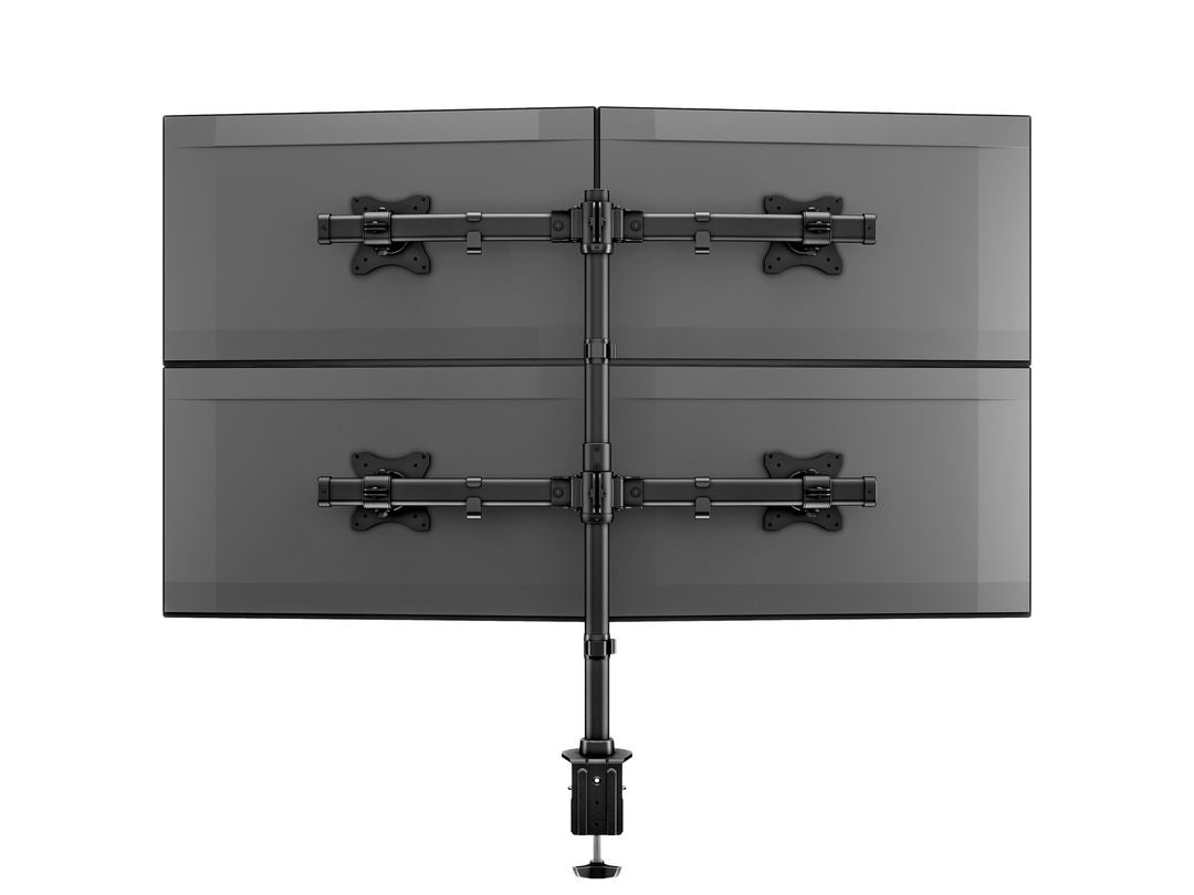 Multibrackets Monhalt basic 3316 – Monitorhalterung, Quad, bis 27", VESA 75 × 75 mm, 8 kg, neigbar, schwarz