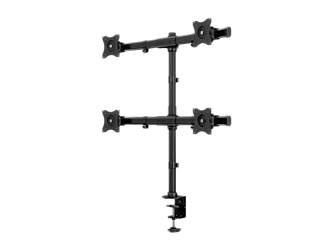 Multibrackets Monhalt basic 3316 – Monitorhalterung, Quad, bis 27", VESA 75 × 75 mm, 8 kg, neigbar, schwarz