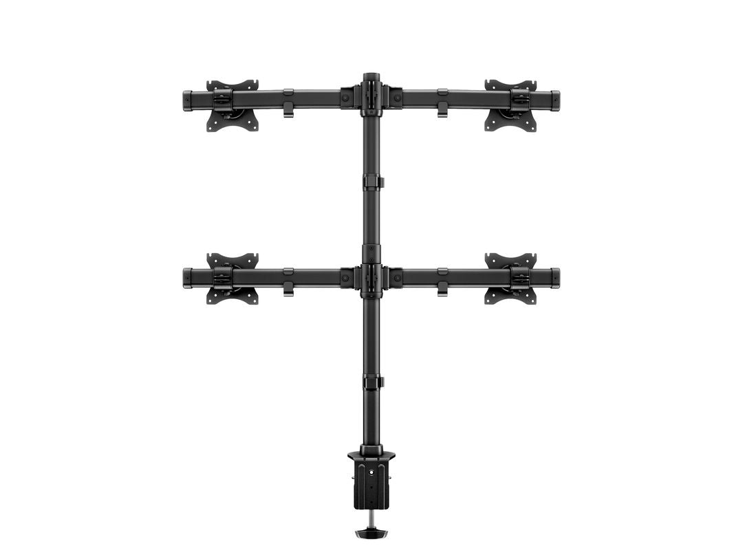 Multibrackets Monhalt basic 3316 – Monitorhalterung, Quad, bis 27", VESA 75 × 75 mm, 8 kg, neigbar, schwarz