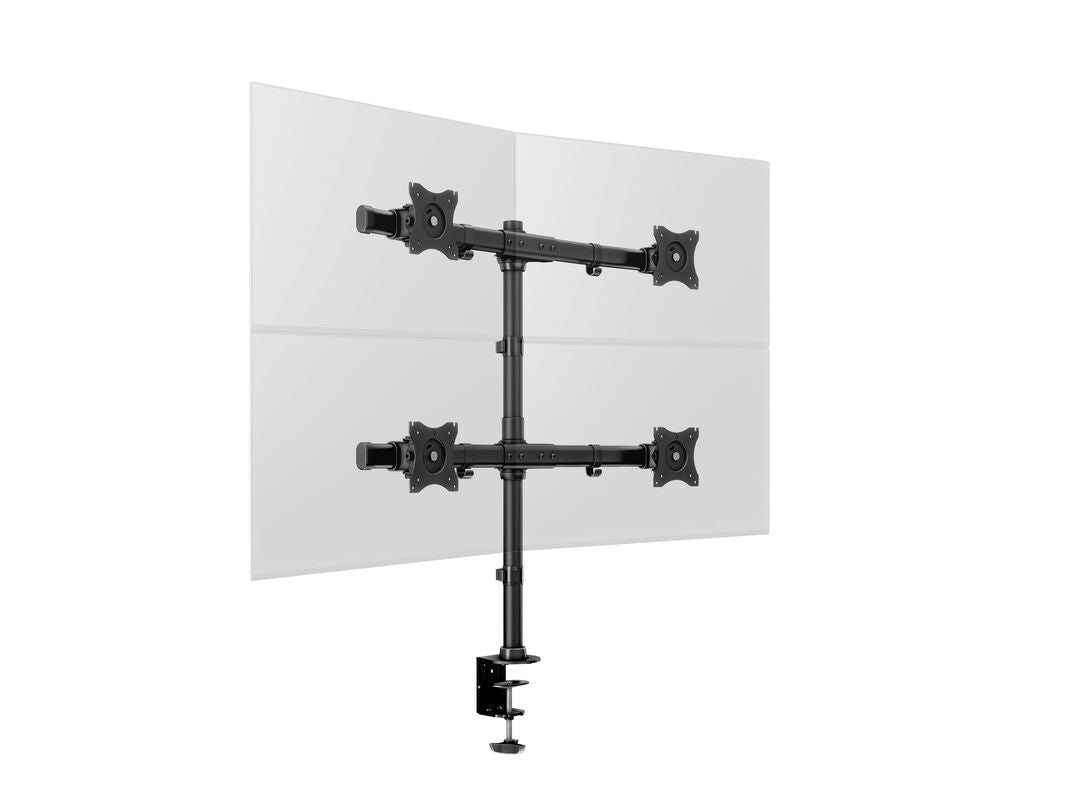 Multibrackets Monhalt basic 3316 – Monitorhalterung, Quad, bis 27", VESA 75 × 75 mm, 8 kg, neigbar, schwarz