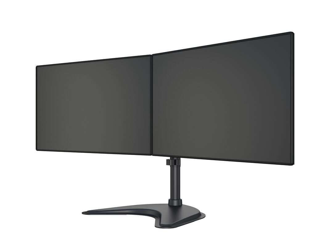 Multibrackets basic 3330 – Monitorhalterung, Dual, Standfuss, bis 27", VESA 100 × 100 mm, 10 kg, schwarz