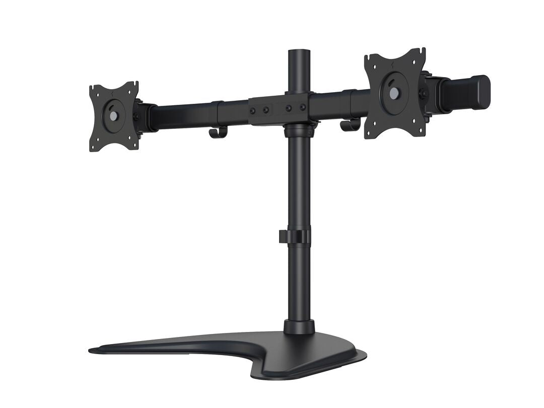 Multibrackets basic 3330 – Monitorhalterung, Dual, Standfuss, bis 27", VESA 100 × 100 mm, 10 kg, schwarz