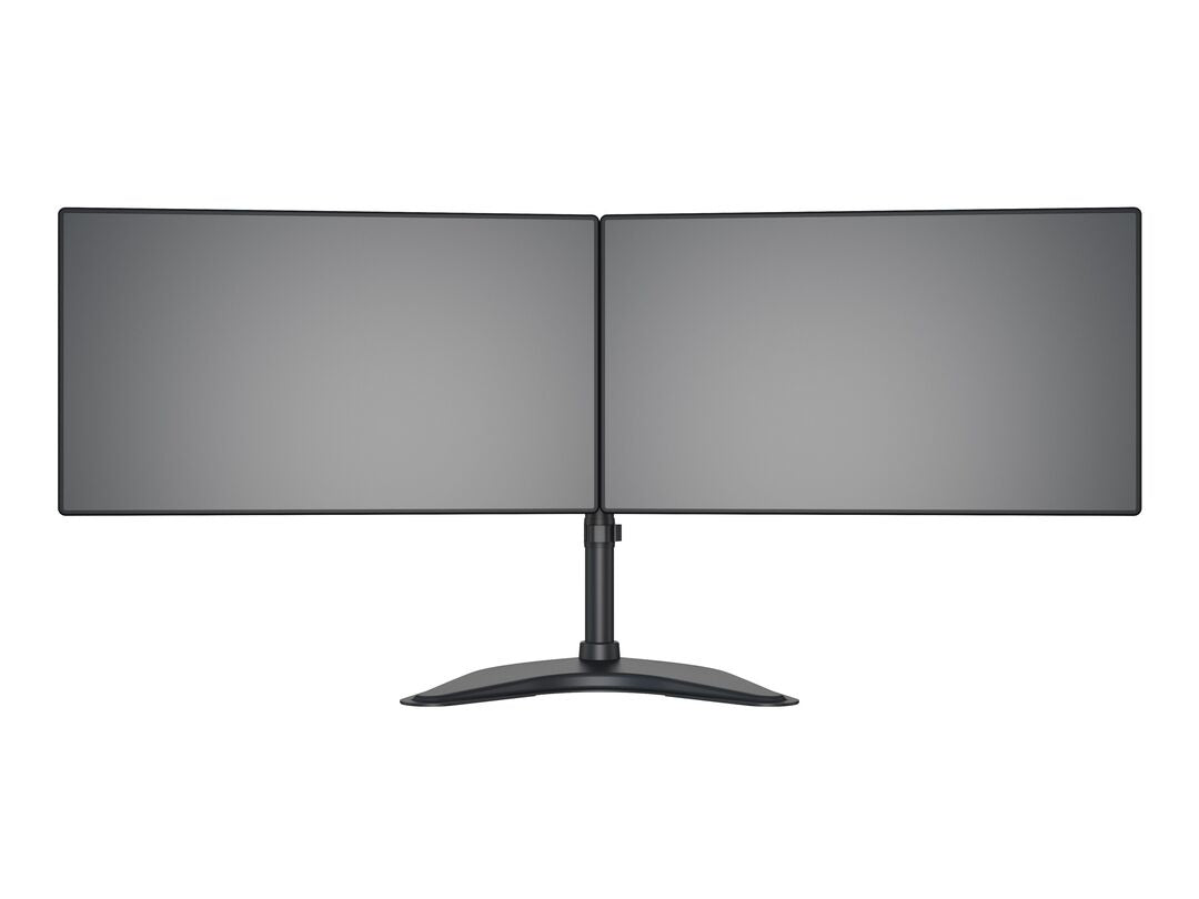 Multibrackets basic 3330 – Monitorhalterung, Dual, Standfuss, bis 27", VESA 100 × 100 mm, 10 kg, schwarz