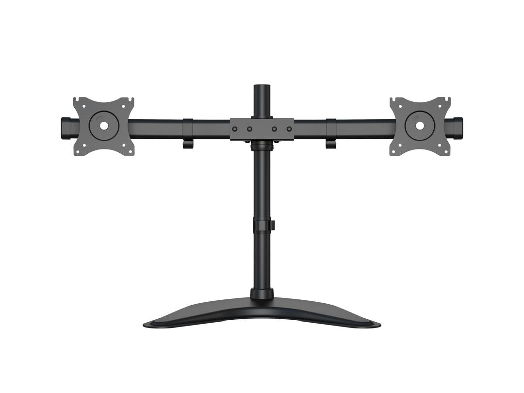 Multibrackets basic 3330 – Monitorhalterung, Dual, Standfuss, bis 27", VESA 100 × 100 mm, 10 kg, schwarz