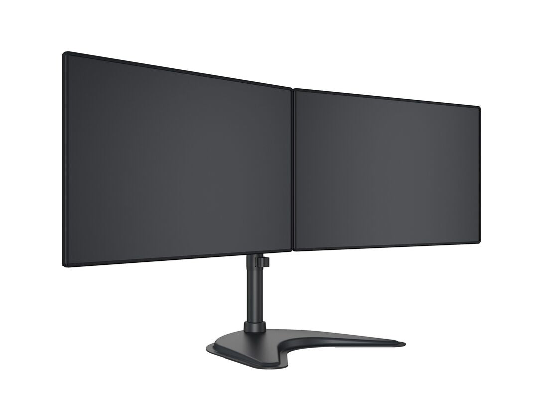 Multibrackets basic 3330 – Monitorhalterung, Dual, Standfuss, bis 27", VESA 100 × 100 mm, 10 kg, schwarz
