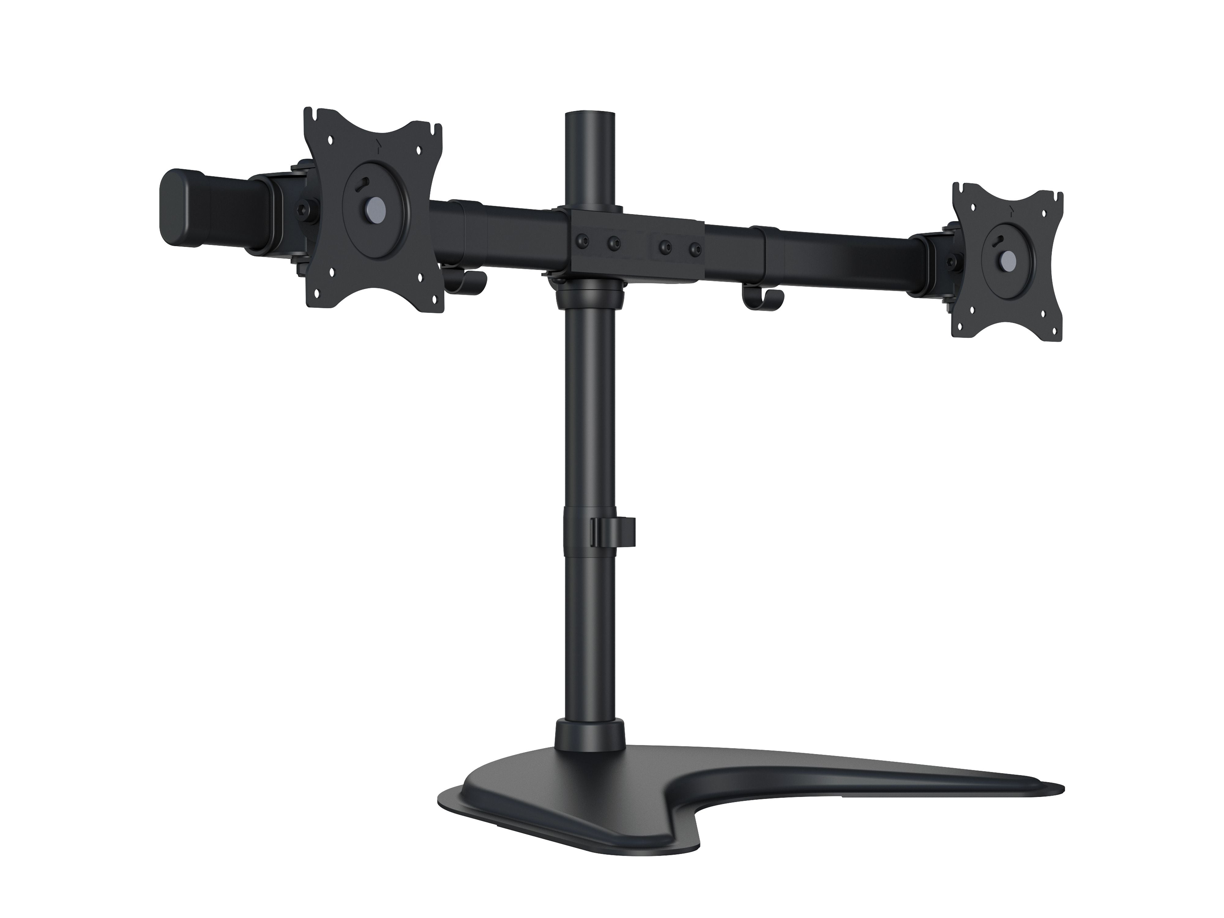 Multibrackets basic 3330 – Monitorhalterung, Dual, Standfuss, bis 27", VESA 100 × 100 mm, 10 kg, schwarz