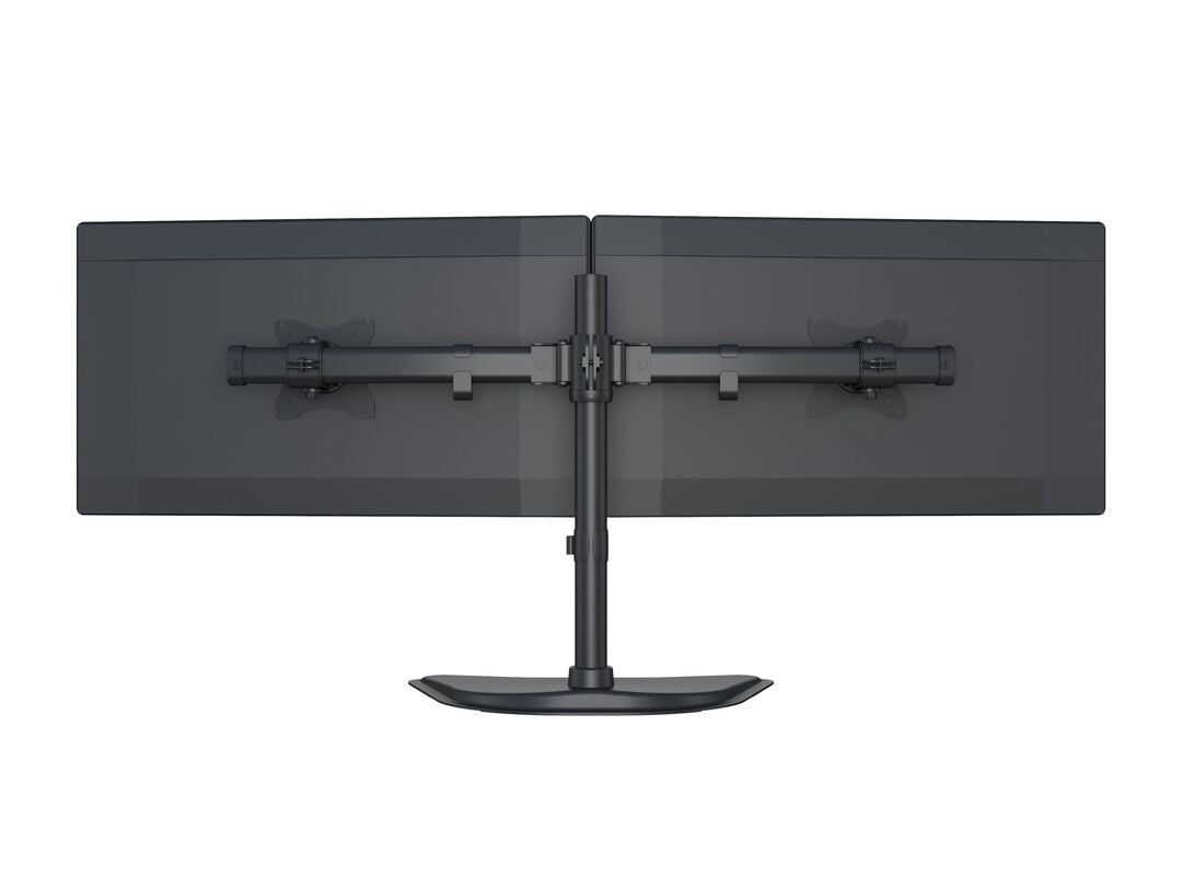 Multibrackets basic 3330 – Monitorhalterung, Dual, Standfuss, bis 27", VESA 100 × 100 mm, 10 kg, schwarz